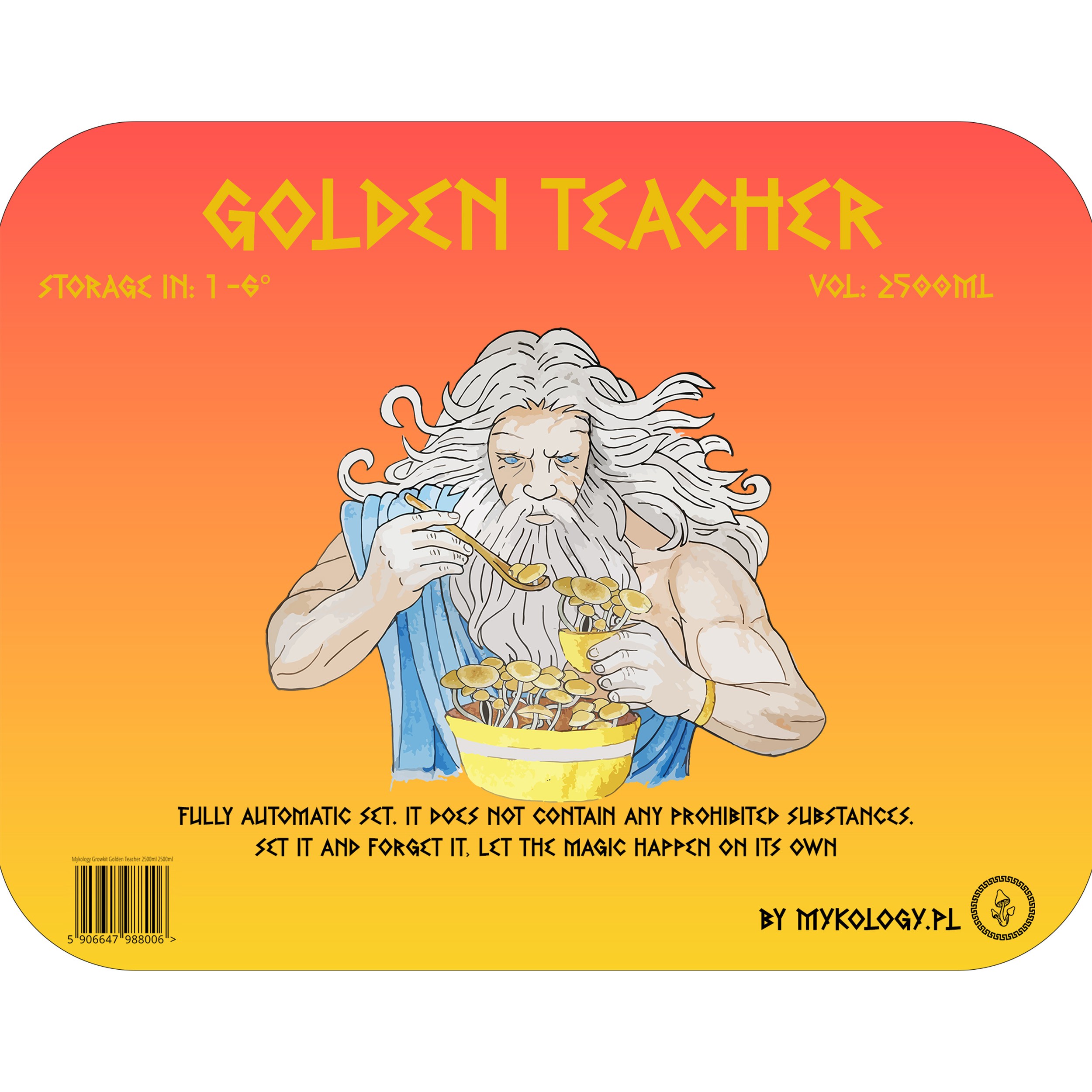 GOLDEN TEACHER GROWKIT ETYKIETA